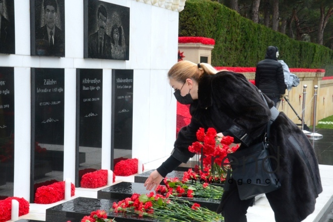 Azerbaijani people honoring memory of 20 January tragedy victims.Azerbaijan Baku Yanuary 20   2021