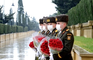 Azerbaijani people honoring memory of 20 January tragedy victims.Azerbaijan Baku Yanuary 20   2021