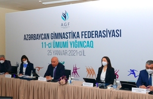 Azerbaijan Gymnastics Federation holds its General Assembly and Executive Committee meeting.Azerbaijan Baku yanuary 25  2021
