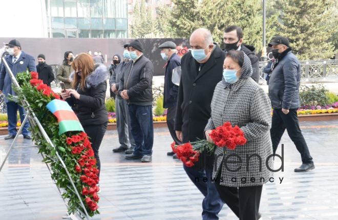 Azerbaijani public commemorates Khojaly genocide victims.Azerbaijan Baku 26 February 2021