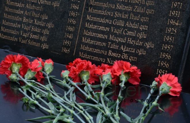 Azerbaijani public commemorates Khojaly genocide victims.Azerbaijan Baku 26 February 2021