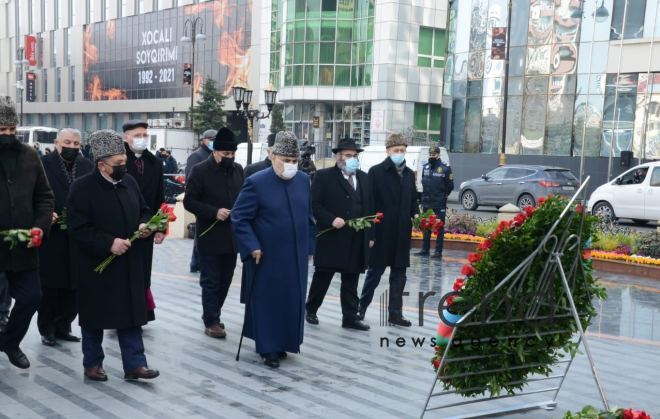 Azerbaijani public commemorates Khojaly genocide victims.Azerbaijan Baku 26 February 2021