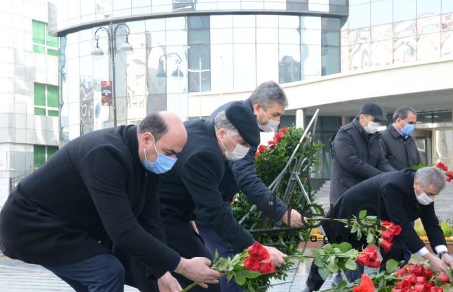 Azerbaijani public commemorates Khojaly genocide victims.Azerbaijan Baku 26 February 2021