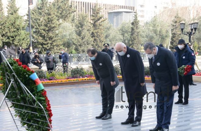 Azerbaijani public commemorates Khojaly genocide victims.Azerbaijan Baku 26 February 2021