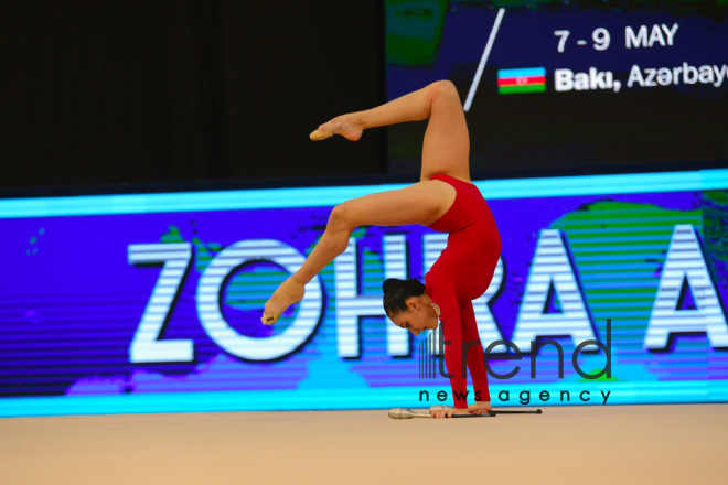 Second day of Rhythmic Gymnastics World Cup kicks off in Baku.Azerbaijan Baku May 8   2021