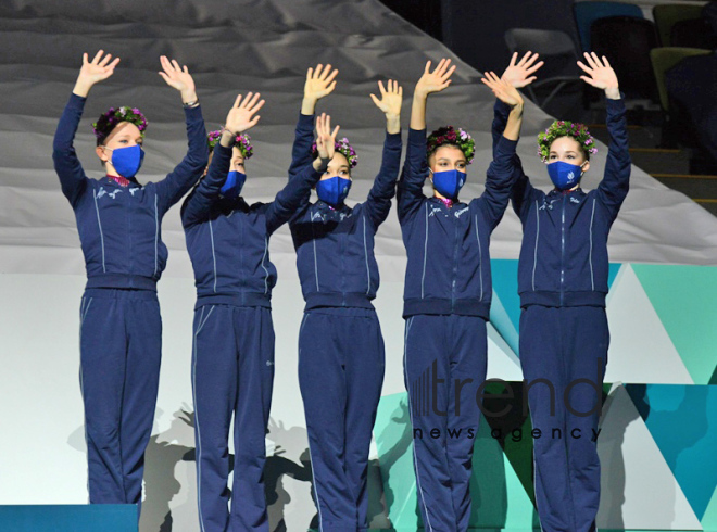 Milli Gimnastika Arenasında bədii gimnastika üzrə Dünya Kubokunun üçüncü günü başlayıb Azərbaycan Bakı 9 маy 2021