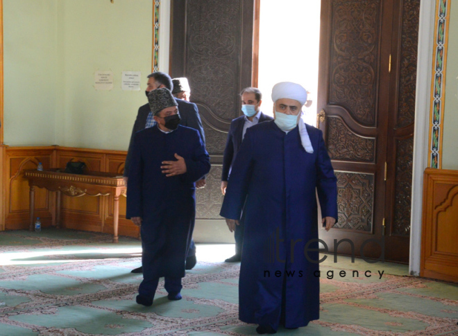 Festive prayer performed at Teze Pir mosque in Azerbaijan’s Baku Azerbaijan Baku May 13  2021