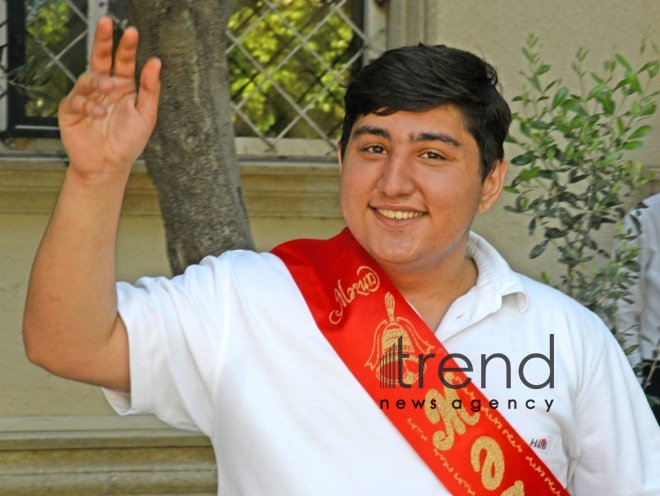 Azerbaijani schools celebrate Day of Farewell Bell. Azerbaijan  Baku  14 June 2021
