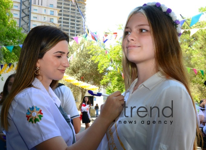 Azerbaijani schools celebrate Day of Farewell Bell. Azerbaijan  Baku  14 June 2021
