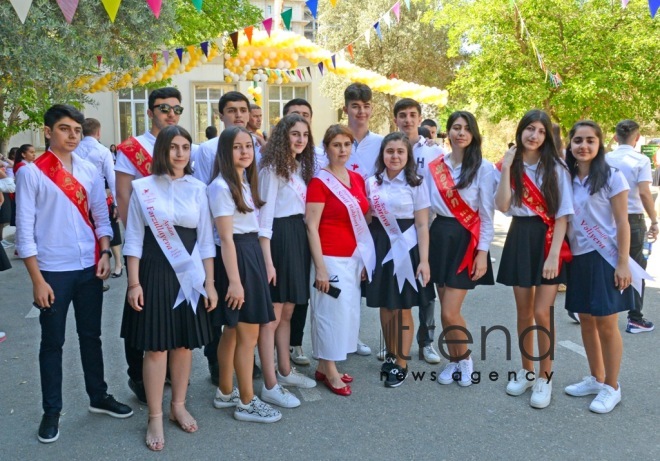 Azerbaijani schools celebrate Day of Farewell Bell. Azerbaijan  Baku  14 June 2021
