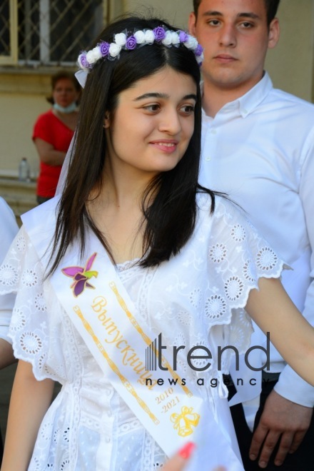 Azerbaijani schools celebrate Day of Farewell Bell. Azerbaijan  Baku  14 June 2021
