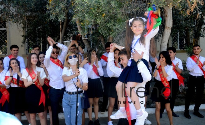 Azerbaijani schools celebrate Day of Farewell Bell. Azerbaijan  Baku  14 June 2021
