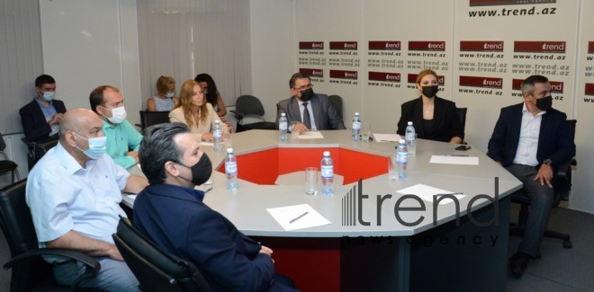 Azerbaijan’s Trend news agency holds discussions on bill "On Media"  Azerbaijan Baku 3 August 2021 
 
 