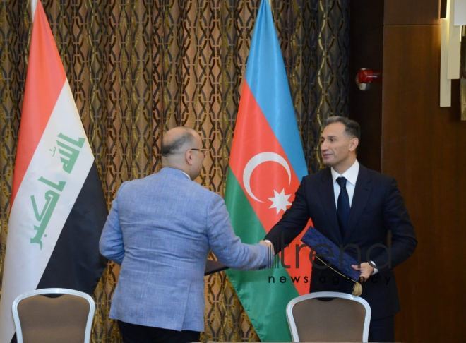 Protocol signed between Azerbaijan, Iraq at meeting of joint commission in Baku  Azerbaijan Baku 3 August 2021 
 
 

