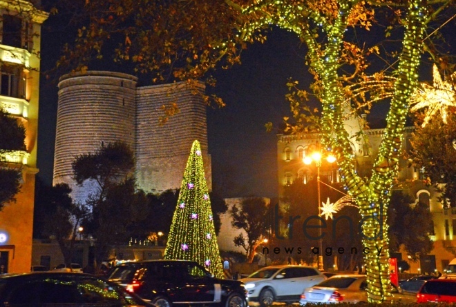 Баку в преддверии Нового года Азербайджан Баку 30 декабря 2021
