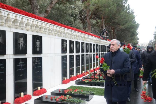 Azerbaijani people honoring memory of 20 January tragedy victims.Azerbaijan Baku Yanuary 20 2022