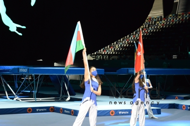 В Баку состоялась торжественная церемония открытия Кубка мира по прыжкам на батуте  Азербайджан Баку 12 февраля 2022