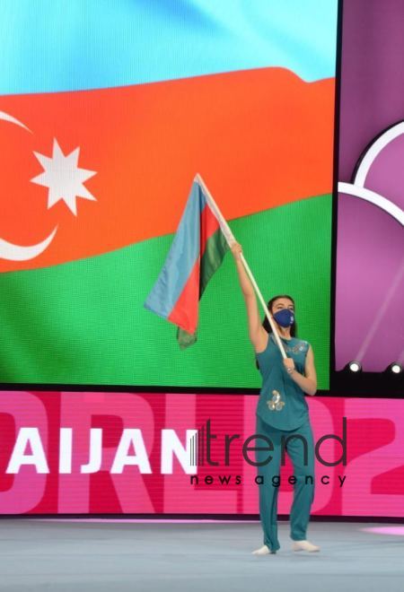 В Баку состоялась торжественная церемония открытия Чемпионата мира по акробатической гимнастике Азербайджан Баку 10 март 2022
