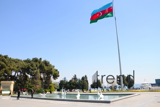 Бакинский бульвар Азербайджан Баку 18 апреля 2022

