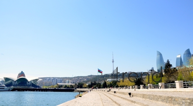 Бакинский бульвар Азербайджан Баку 18 апреля 2022

