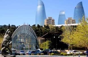 Baku Funicular Azerbaijan Baku 21 april 2022
