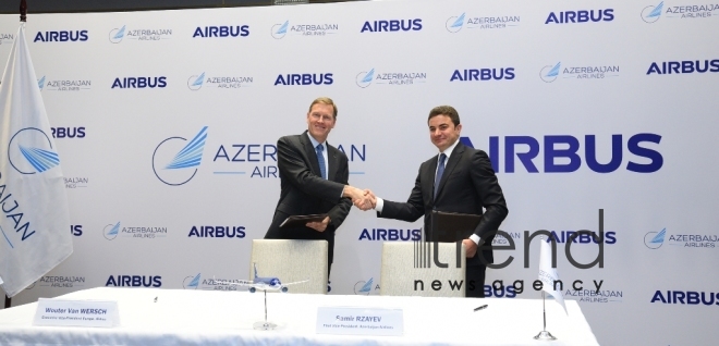 Азербайджанские Авиалинии заказали 12 самолетов семейства A320neo Азербайджан Баку 6 апреля 2023
